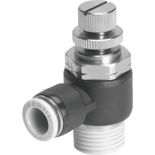 One-Way Flow Control Valve GRLA-3/8-QB-1/4-U, Festo, Mfr#: GRLA-3/8-QB-1/4-U